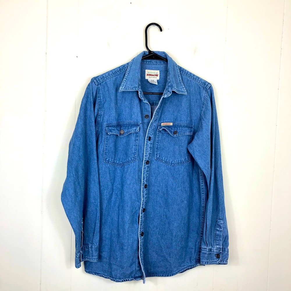 Jordache Blue Casual Button Down Shirt